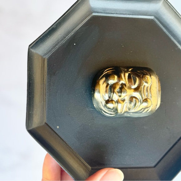 Mid Century Vintage brass kabuki masks - Picture 2 of 7